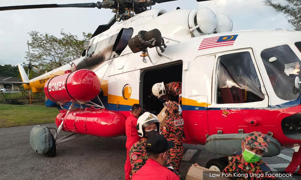 JBPM Atur Gerak Lima Helikopter Bantu Mangsa Banjir