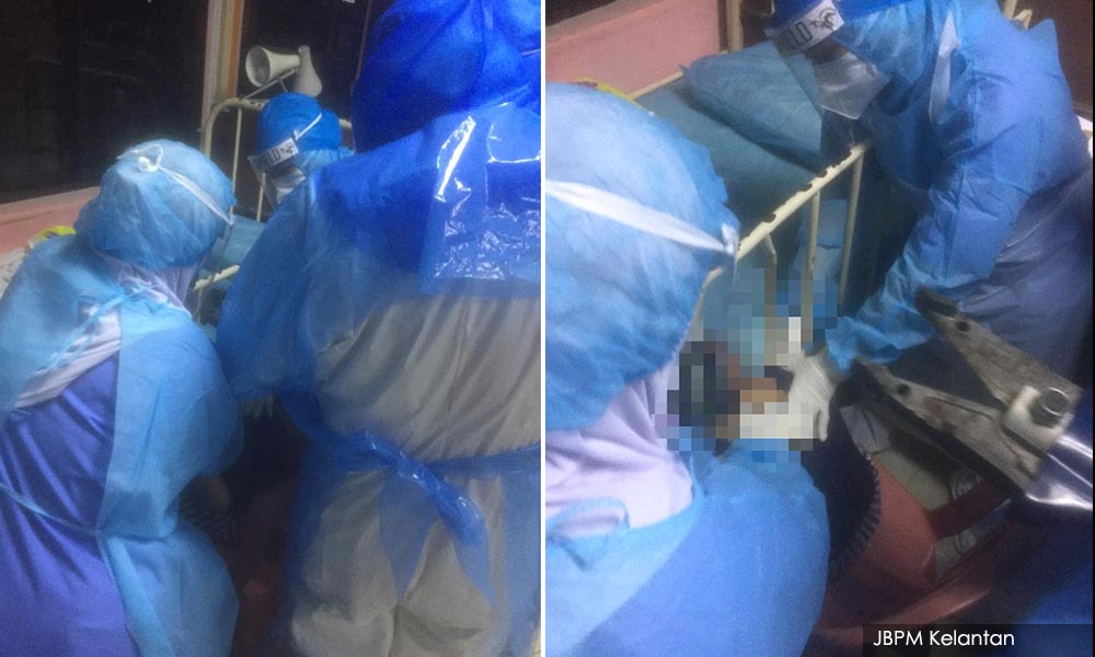 Kanak-kanak pesakit Covid-19 tersepit kepala di katil Hospital Tumpat