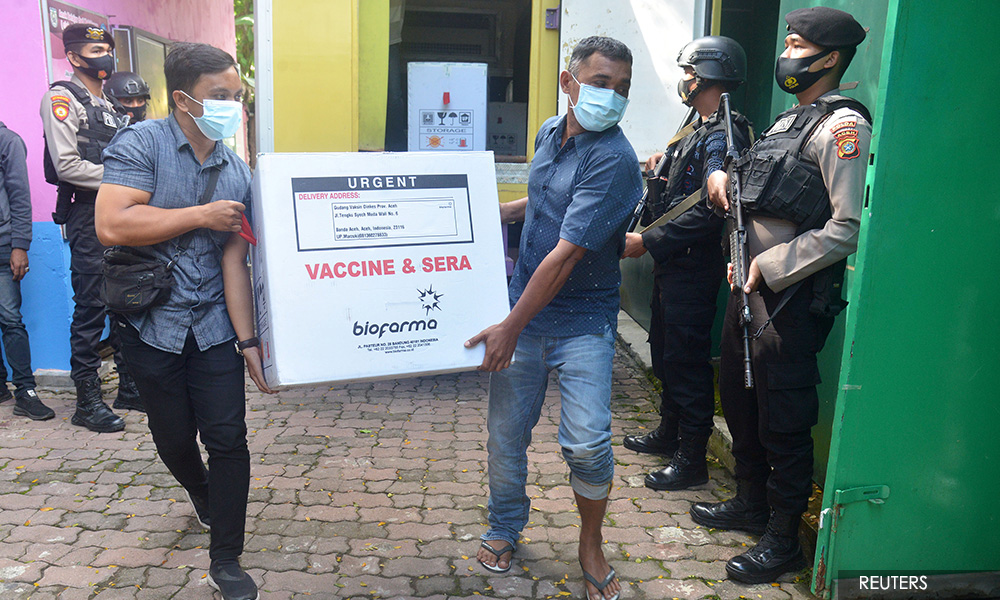 Indonesia launches vaccination drive as Covid-19 deaths hit record