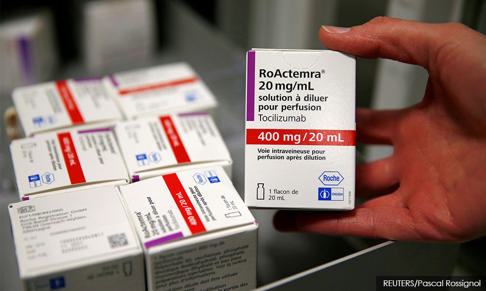 Roche arthritis drug reduces Covid-19 deaths in trial on hospitalised patients