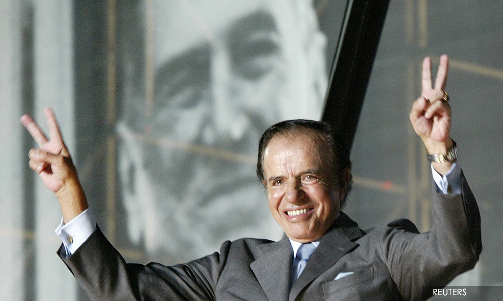 Flamboyant former Argentine leader Menem dies at age 90