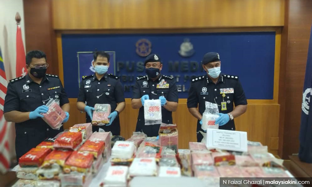 Polis jumpa 101 kg dadah dalam longgokan sampah