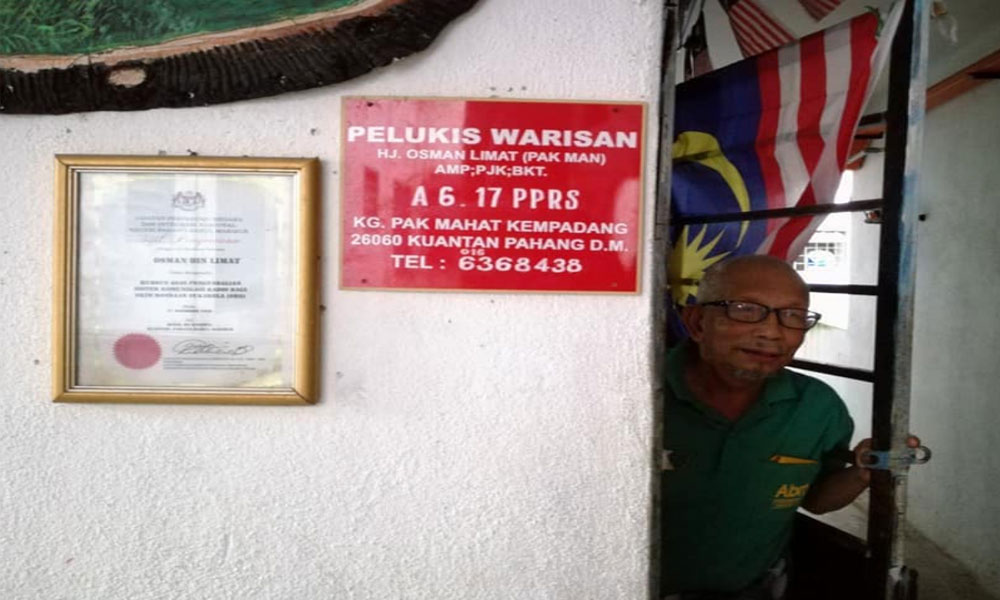 Pak Man pelukis warisan Pahang perlu lebih dihargai