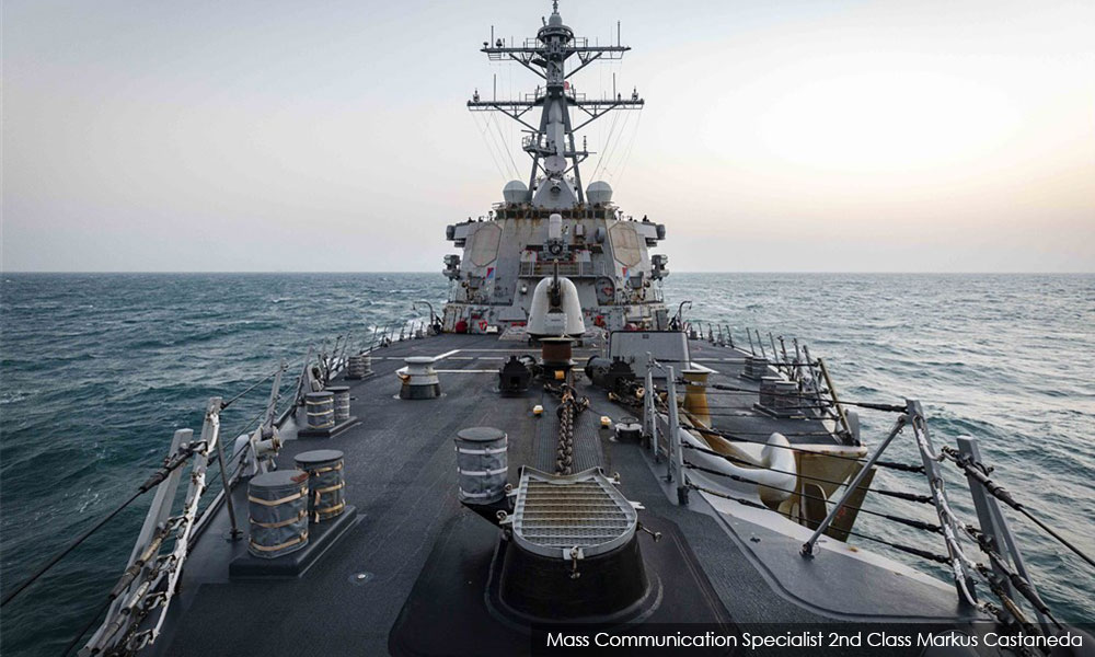 China says US 'creating tensions' after warship sails near Taiwan