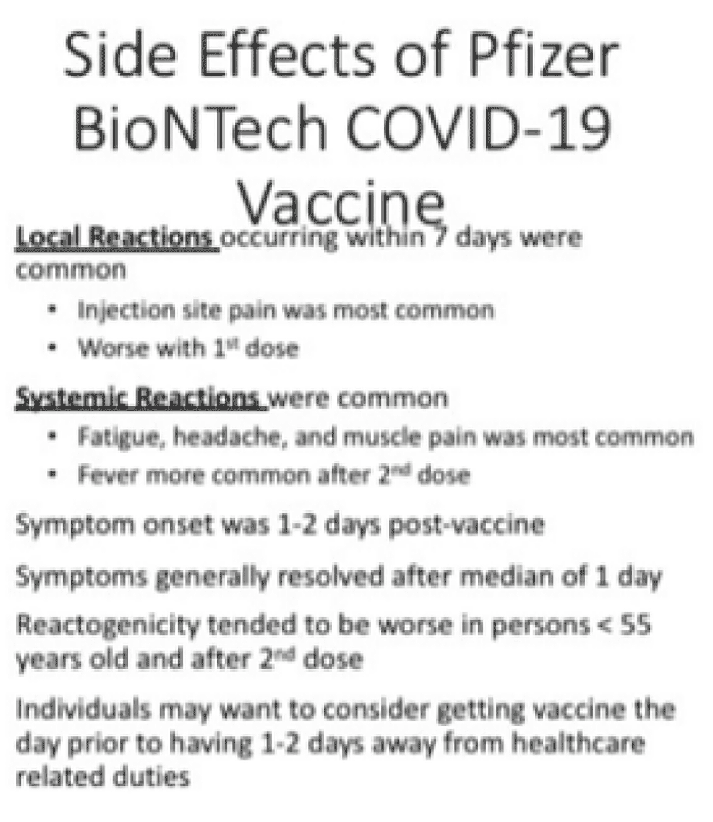 Simptom selepas vaksin pfizer