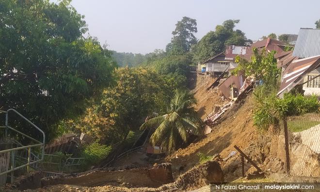 Masih berlaku pergerakan tanah di lokasi runtuhan tebing Sg Kelantan