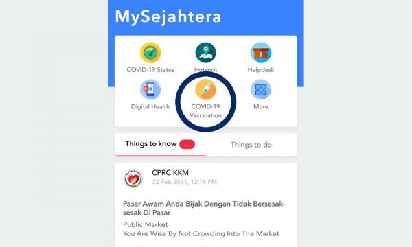 How to update covid status in mysejahtera