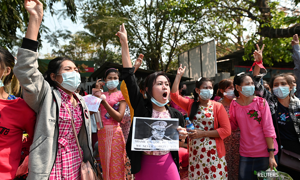 After a decade of change in Myanmar, fear of the past drives anti-coup protests