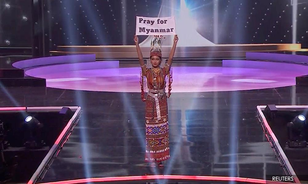 At Miss Universe pageant, Myanmar's contestant pleads 'our people are dying'