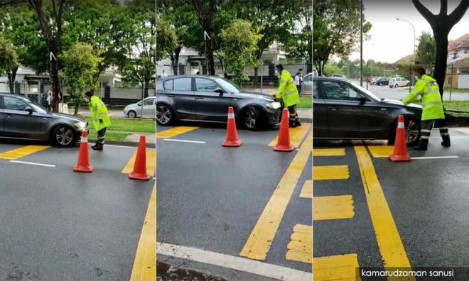 BMW masuk jalan sehala, didakwa cuba rempuh anggota Rela