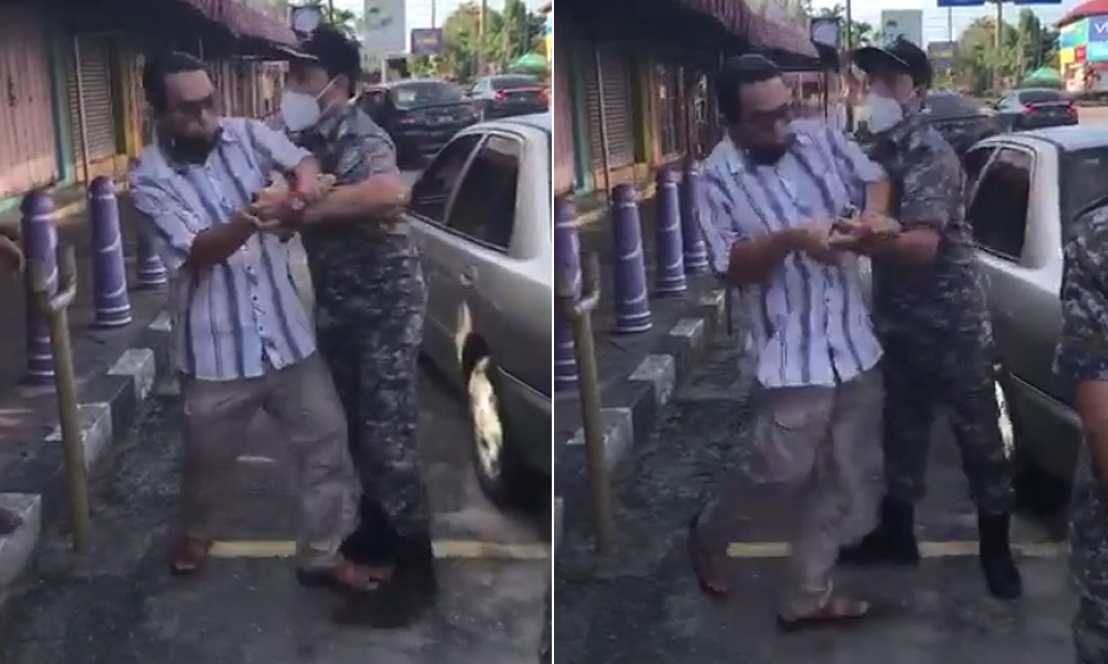 Polis siasat insiden penguat kuasa PBT bergelut dengan penjaja