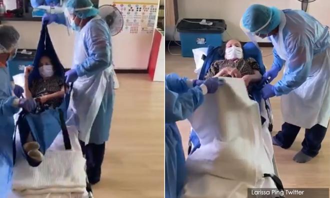 家人花两百元租用救护车，卧病老妇终获接种疫苗