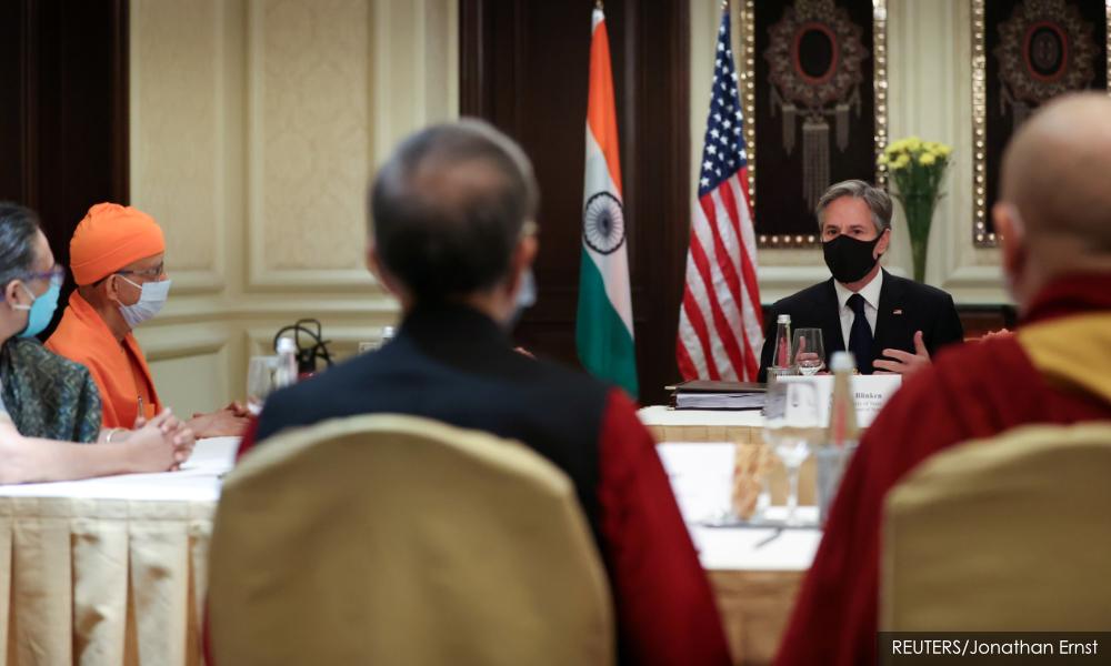 Risking China's anger, Blinken meets representative of Dalai Lama in India