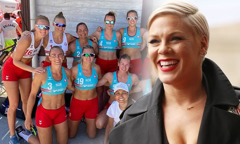 Pink nak bayar denda skuad bola tampar pantai wanita Norway