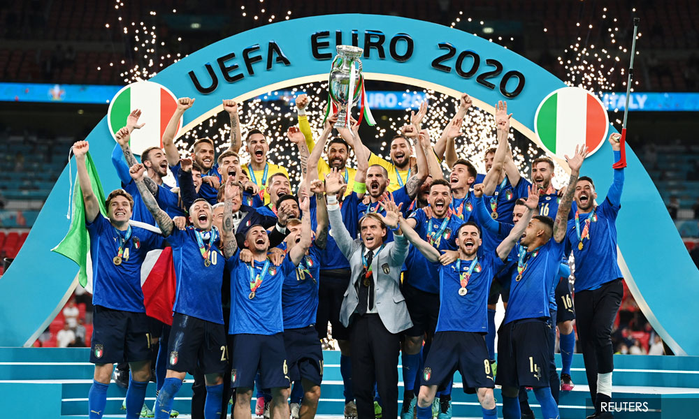 Italy crowned European champions after shootout win over England