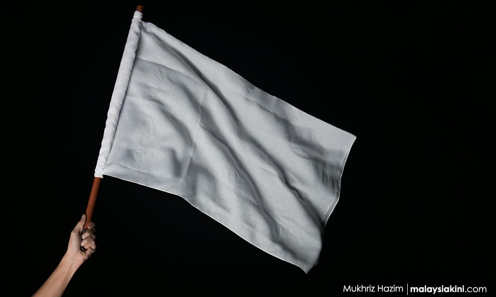 surrender white flag