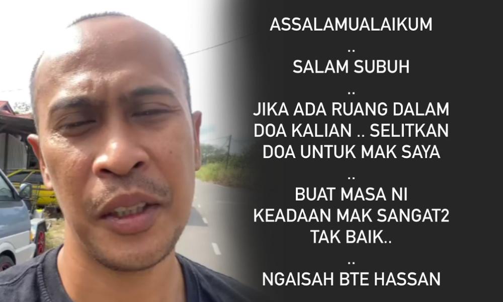 Achey mohon doa buat ibu yang sedang melawan Covid-19