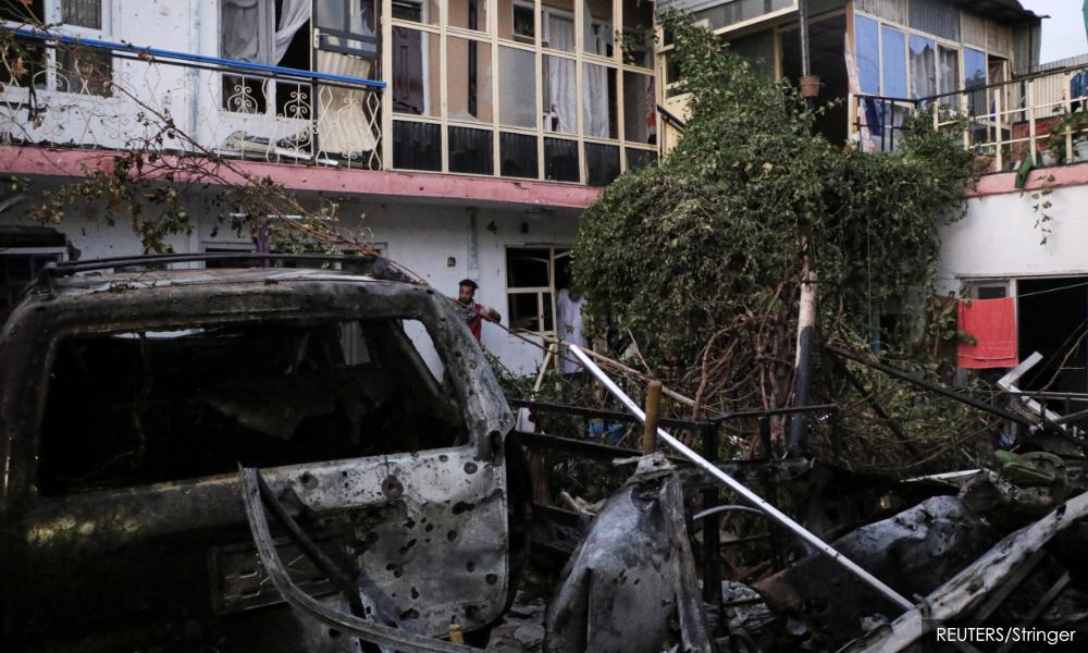 US drone strike destroys Islamic State car bomb in Kabul, officials say
