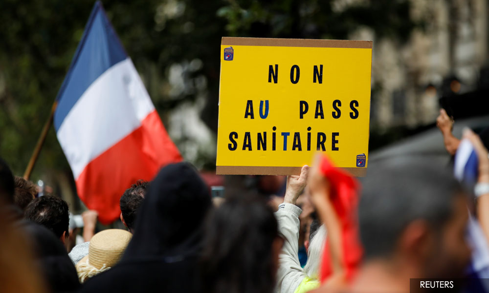 Thousands protest against Covid-19 health pass in France