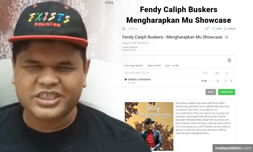 Fendy Caliph Buskers ikhtiar persembahan secara maya jana pendapatan