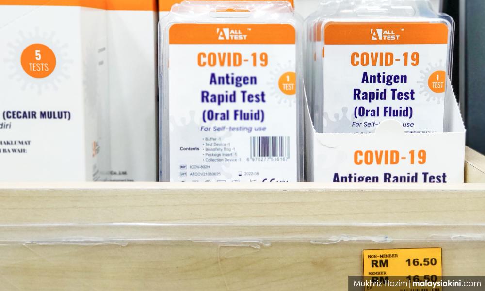 Menteri: Harga baru kit ujian kendiri Covid-19 diumum minggu depan