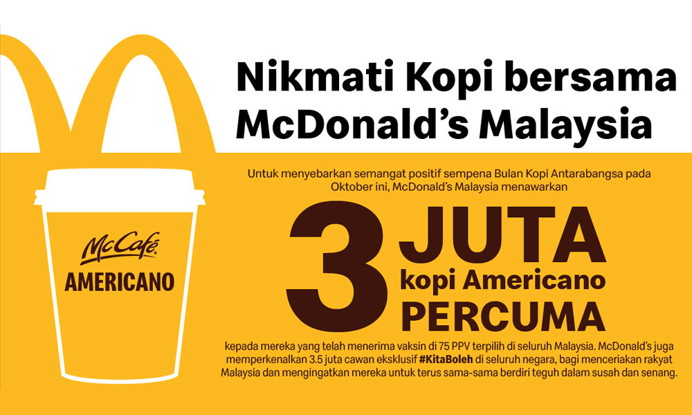 McDonald’s Malaysia tonjolkan semangat #KitaBoleh sempena sambutan Hari Kopi Antarabangsa