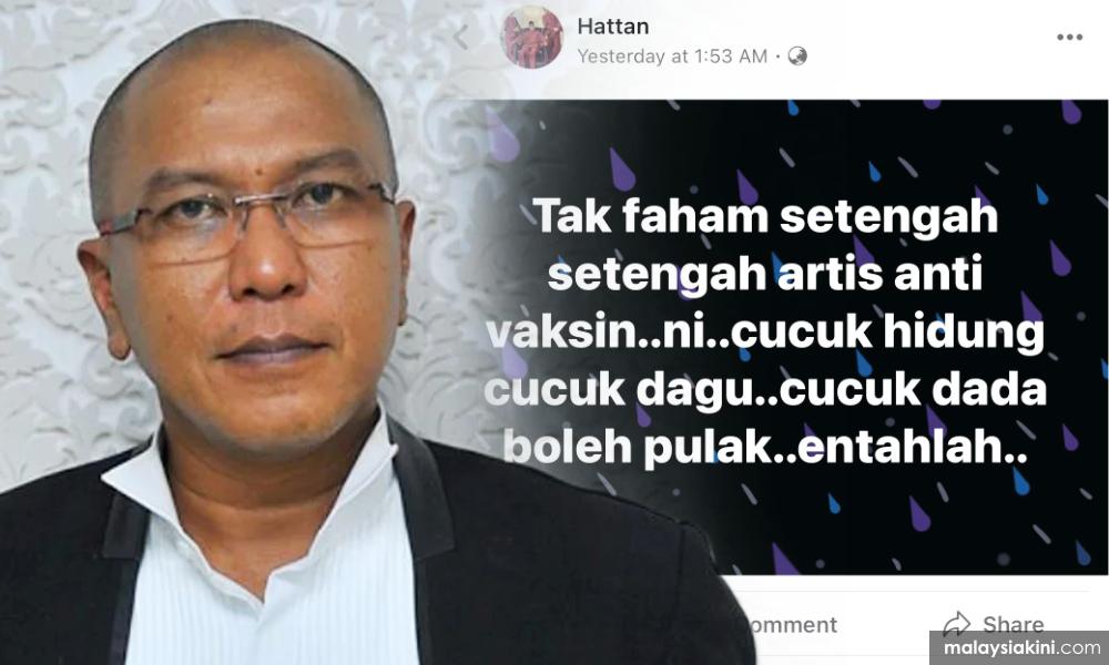 Hattan tak faham pertimbangan artis tolak vaksin