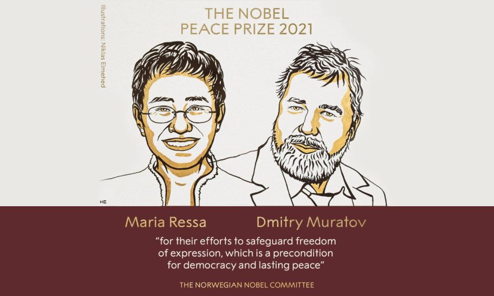 Journalists in the Philippines, Russia win 2021 Nobel Peace Prize
