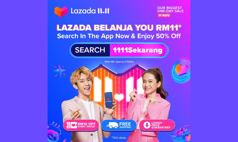 Lazada Belanja You RM11 for 11.11 Sale today