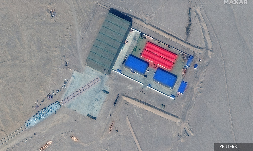 China builds mockups of US Navy ships in area used for missile target practice
