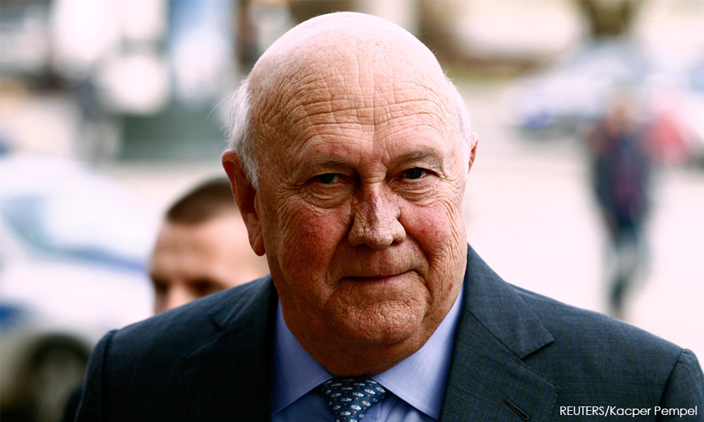 South Africa's last white president FW de Klerk dies at 85