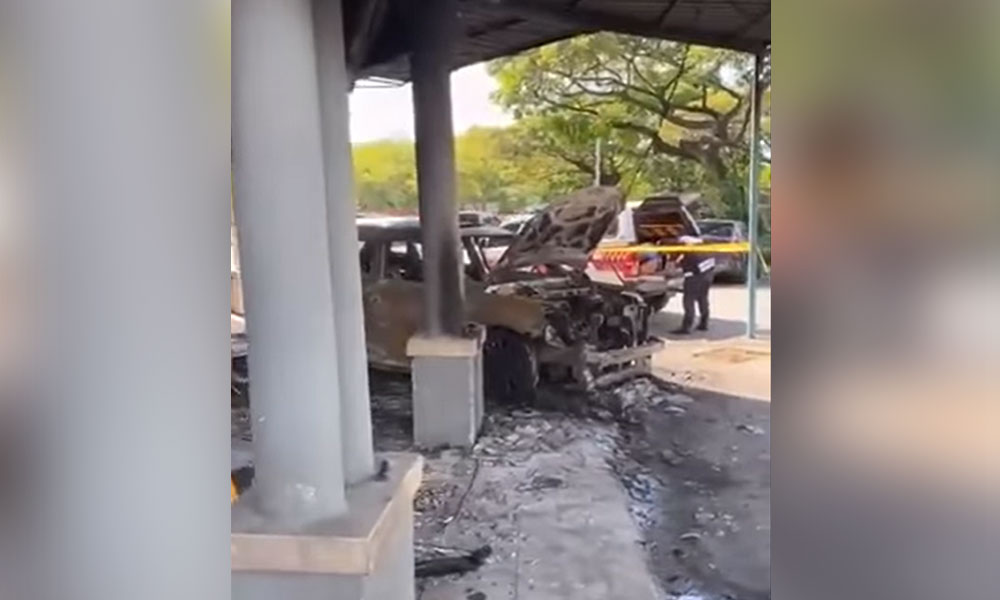 Five suspects detained over burning of Customs officer's car