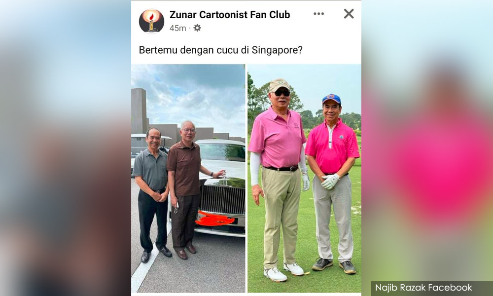 Golfing in S'pore: Am I to spend time with my grandchild 24 hours a day? - Najib