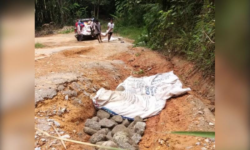 雨季道路损坏，彭二原住民部落受困二周