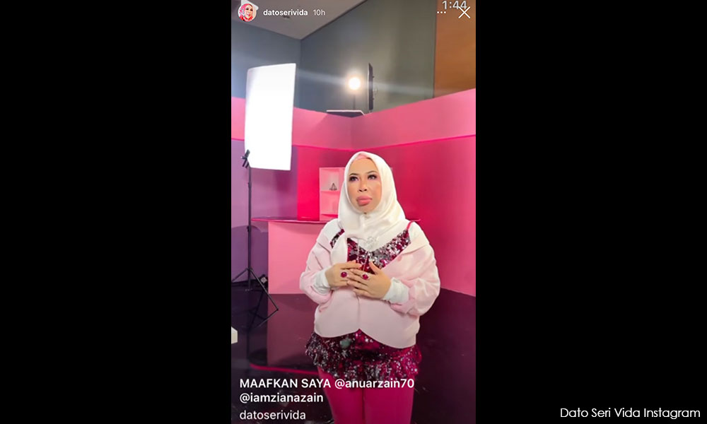 Vida sebak mohon maaf pada Anuar Zain lepas dianggap biadab