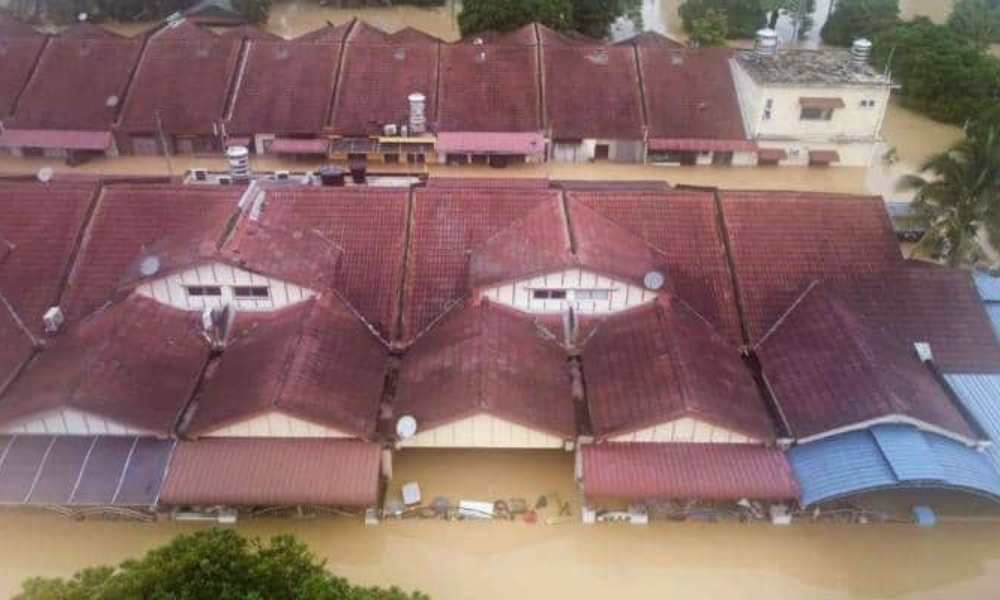 The flood situation in Taman Lanchang Indah this time is claimed to be the worst
