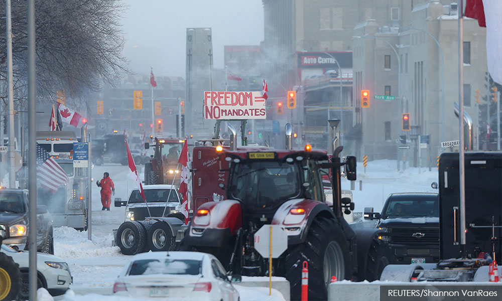 Ottawa police vow crackdown on 'dangerous' trucker protest praised by Trump
